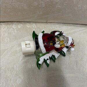 Festive Santa Night Light - Red and Green
